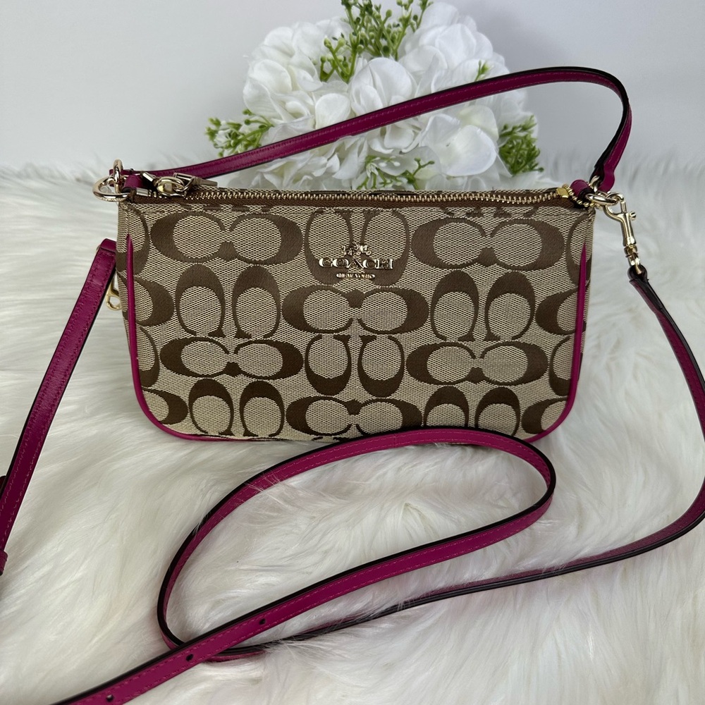 Coach Brown and Pink Women's Crossbody